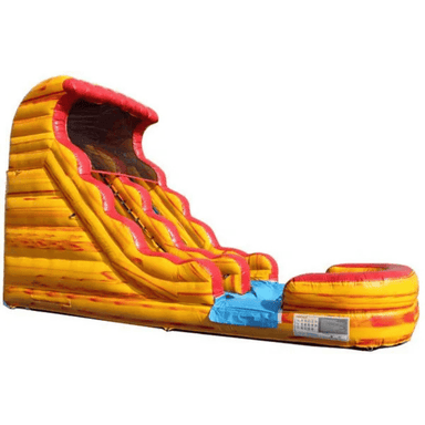 Moonwalk USA 18'H Volcano Water Slide Wet n Dry Front Right View