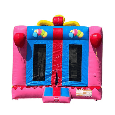 Moonwalk USA Pink/Blue Bounce House Front View