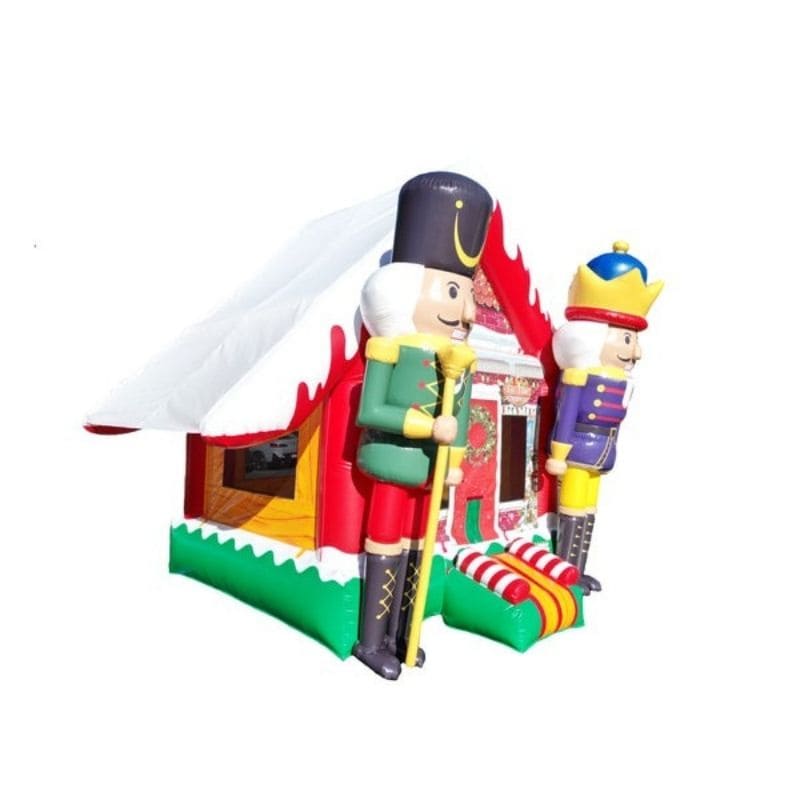Bouncing Angels Nutcracker Bounce House Christmas Themed Front Right View