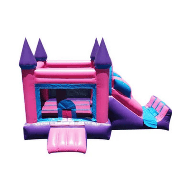 Fun Size Princess Castle Combo – Royal Bounce Combo for Backyard Rentals Front View