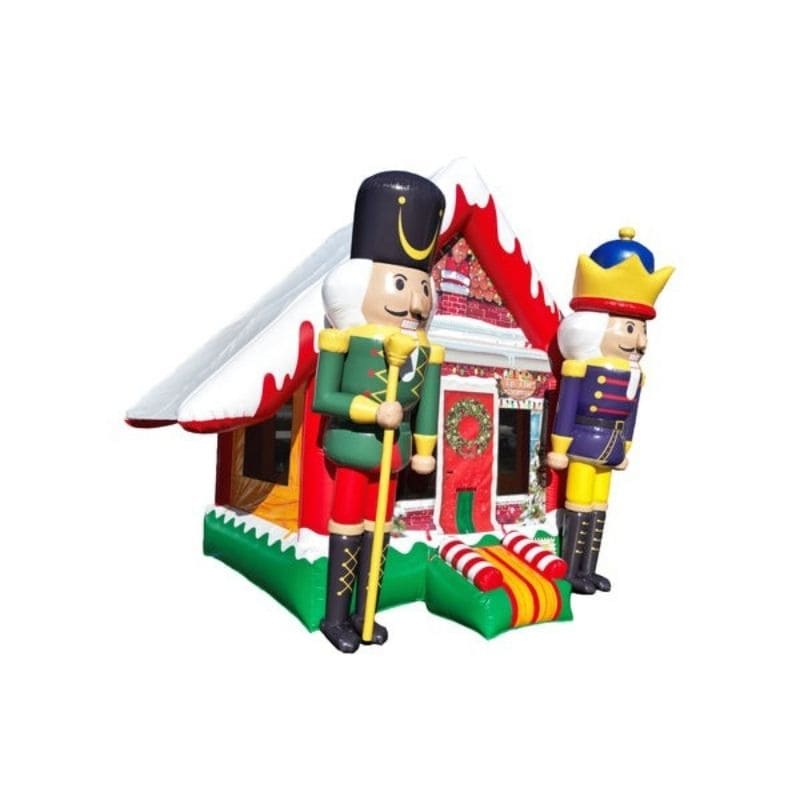 Bouncing Angels Nutcracker Bounce House Christmas Themed Front Right View
