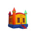 Bouncing Angels Rainbow Castle Inflatable Bouncer - Commercial-Grade, Wholesale Supplier, 13 ft Front Right View
