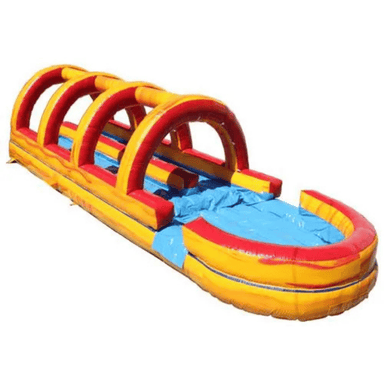 Moonwalk USA Dual Lane Volcano Slip n Splash w/ Pool Front Left View