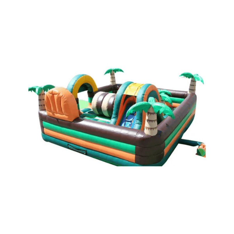 Jungle Toddler Unit – Animal Adventure Bounce House for Younger Guests Rear Left View