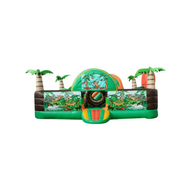 Jungle Toddler Unit – Animal Adventure Bounce House for Younger Guests Front View