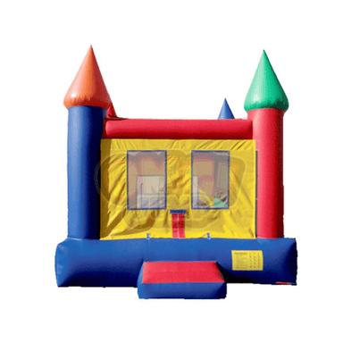 Castle 1B 11x11 Multicolor Bounce House Front View