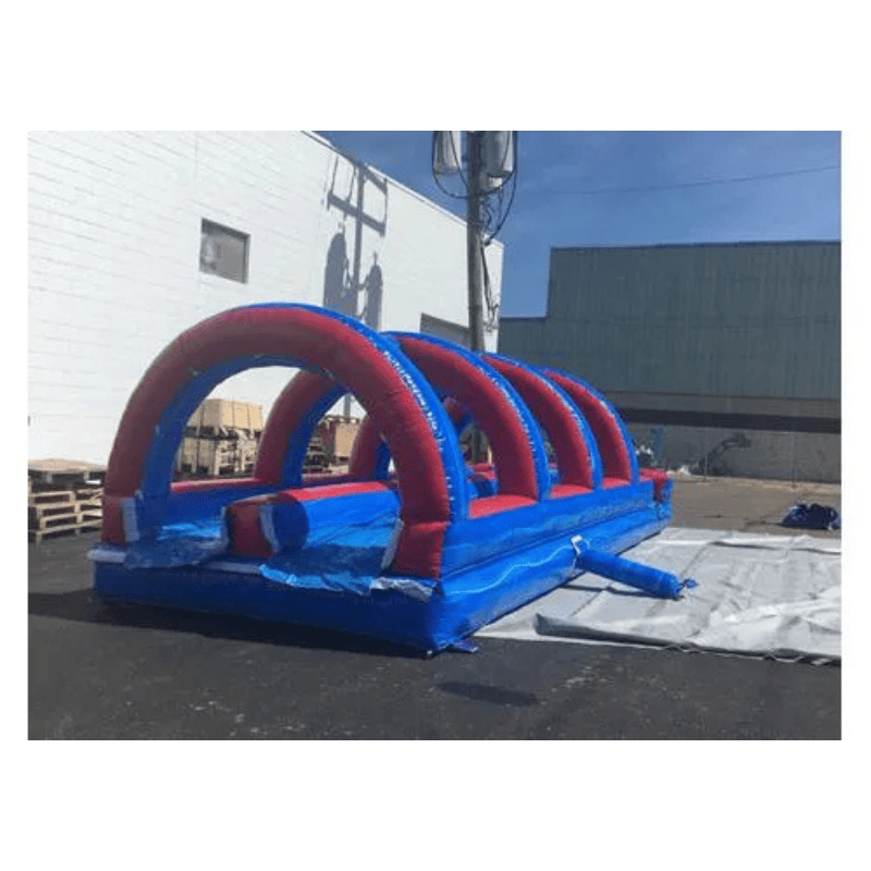 Moonwalk USA Dual Lane Tsunami Slip n Splash w/ Pool Front Left View