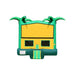 Bouncing Angels Tropical Modular Inflatable Jumper - 13 FT in Green and Yellow Front View