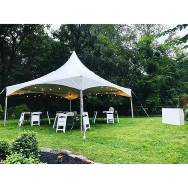 20x20 High Peak Cross Cable Frame Tent Outside View
