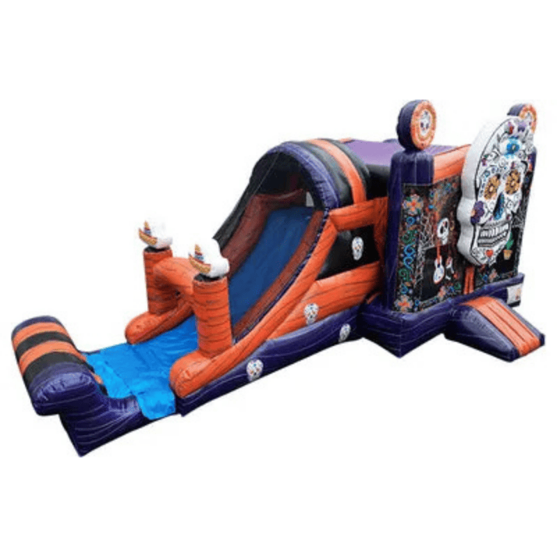 27ft Dia De Los Muertos Combo – Festive Inflatable with Day of the Dead Art Front Right View