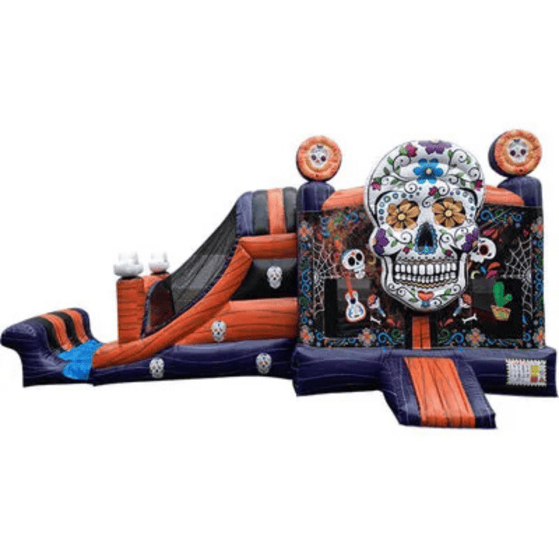 27ft Dia De Los Muertos Combo – Festive Inflatable with Day of the Dead Art Alternate Front View