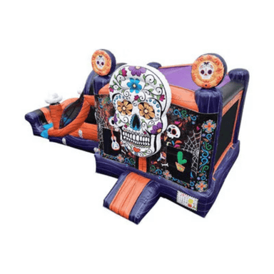 27ft Dia De Los Muertos Combo – Festive Inflatable with Day of the Dead Art Front Left View
