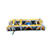38ft Golden Road Obstacle – Eye-Catching Inflatable with Bold Colors Side Top View