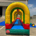 Front Entrance View of Eagle Bounce Slip and Slide in Rainbow