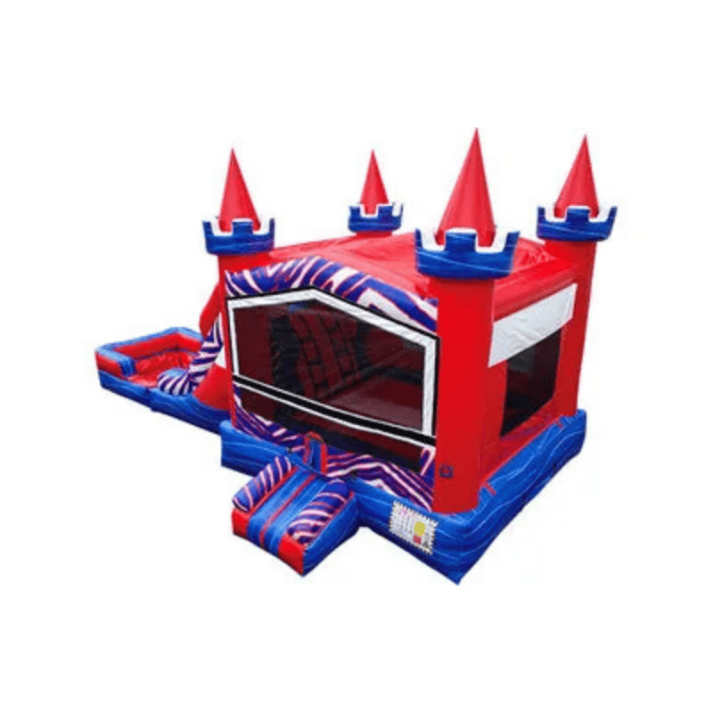 27ft Red Tiger Combo – Eye-Catching Inflatable with Fierce Design Front Left View