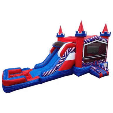 27ft Red Tiger Combo – Eye-Catching Inflatable with Fierce Design Front Right View