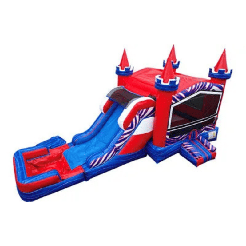 27ft Red Tiger Combo – Eye-Catching Inflatable with Fierce Design Front Top Right View