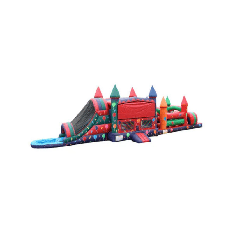 53ft Balloon Confetti Obstacle – Party-Themed Inflatable for Celebrations Front  Right View