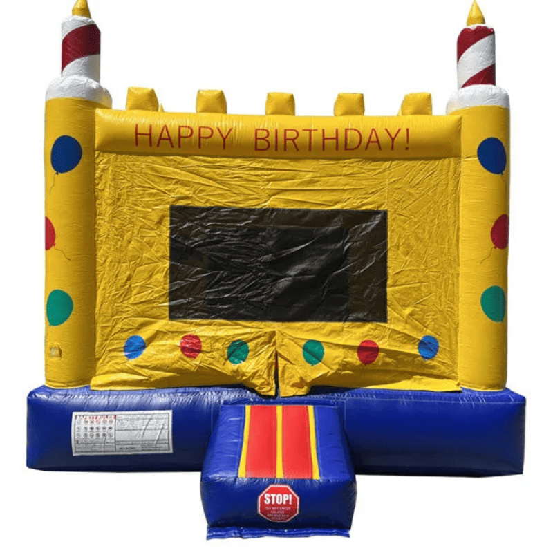 Moonwalk USA Dura-Lite Happy Birthday Bounce House Front View