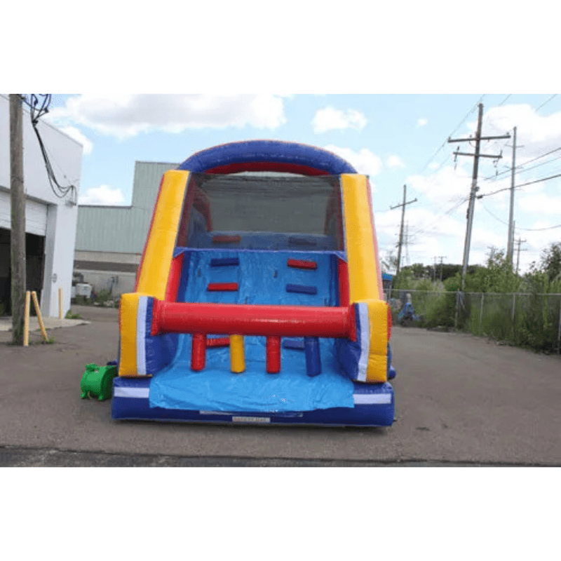 Moonwalk USA 12'H Dual Lane Slide With Removable Pool Front View