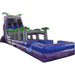 Moonwalk USA 22'H 2-Lane Purple Screamer Slide w/ Slip n Splash Front Right View