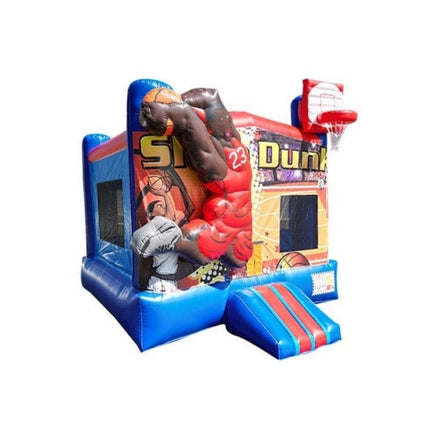 Inflatable Basketball Bounce House Front View