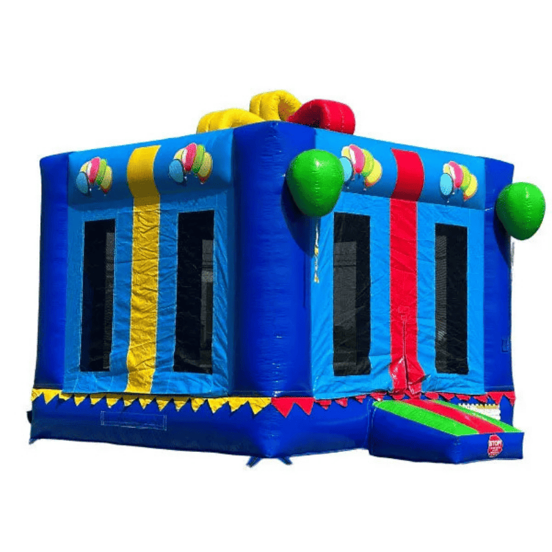 Moonwalk USA Blue Bounce House Front Right View