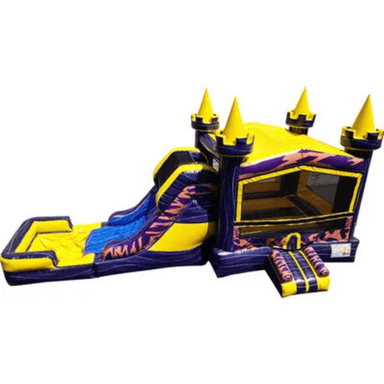 27ft Tiger Print Combo – Wild Jungle-Themed Inflatable Bounce Unit Front Top View