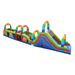 68ft Rainbow Obstacle Course – Colorful Inflatable for School and Community Events Rear Close View