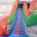 Moonwalk USA 22'H 2-Lane Fire Screamer Slide w/ Slip n Splash Ladder View