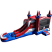 27ft Large Ruby Combo – Gemstone Red Inflatable Combo for Rentals Front Right View
