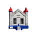 Bouncing Angels Castle Brick Inflatable Jumper - 13 ft Bounce House Front View