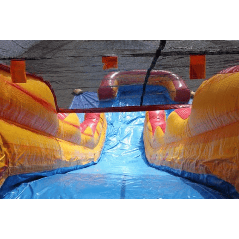 Moonwalk USA 18'H Volcano Water Slide Wet n Dry Top of Slide View