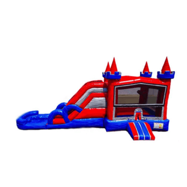 27ft Marble Signature Combo – Premium Marble Bounce House and Slide Combo Front View