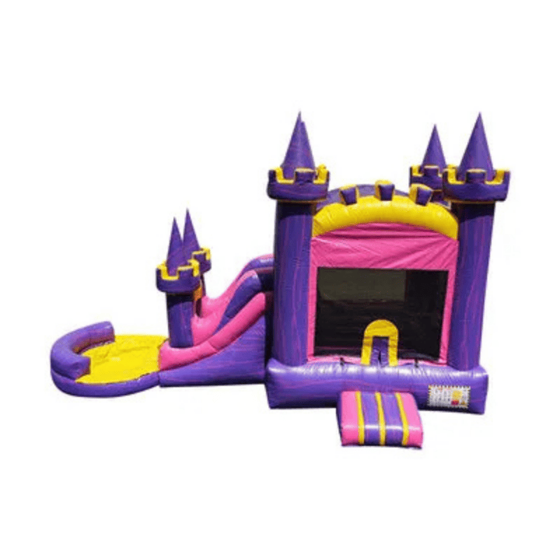 23ft Fun Size Bonanza Princess Castle Combo – Deluxe Princess-Themed Bounce House Front Alternate View