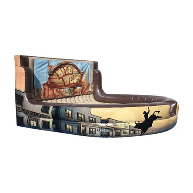 Western Mechanical Bull Mat – Inflatable Safety Mat for Rodeo Events Front Right View