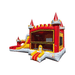 27ft Red Hot Lava Castle Combo – Volcano-Themed Inflatable for Fiery Fun Front Left View