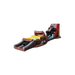 85ft Monster Truck Obstacle Course – Oversized Inflatable with Racing Theme Front Left View