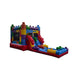 Block Party Dual Lane Combo Bounce House – Inflate-O Jumpers Rear Slide View