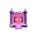 Bouncing Angels Princess Castle Bounce House in Pink and Purple Front View