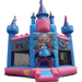 Moonwalk USA Princess Bouncer Pink and Blue Castle Inflatable Front View