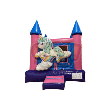 13x13 The Unicorn Bounce House Front View