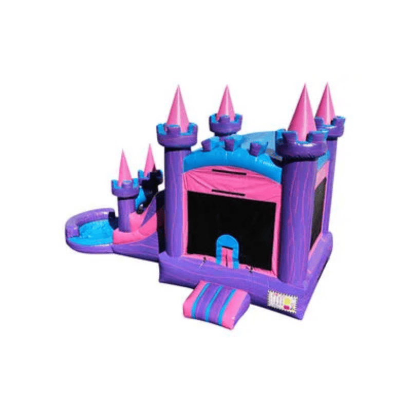 23ft Fun Size Princess Castle Combo – Royal-Themed Inflatable for Young Kids Front Left Alternate View