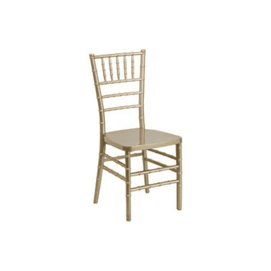 Gold Resin Chiavari Chair Front Right View