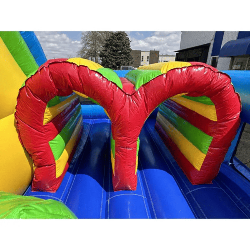 Moonwalk USA Dura-Lite Junior Obstacle Course with Slide Inside Tunnel View