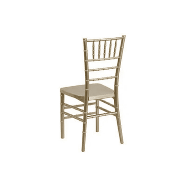 Gold Resin Chiavari Chair Rear Left View