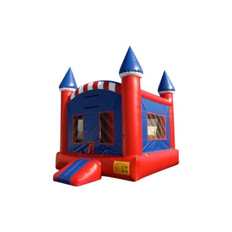 Bouncing Angels American Castle Inflatable Jumper Round Front Left View
