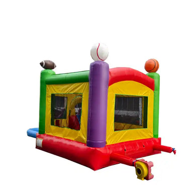 All-Star Sports Bounce House Combo with Slide – Inflate-O Jumpers Rear View