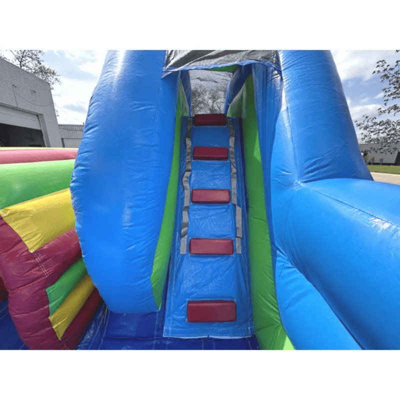 Moonwalk USA Dura-Lite Junior Obstacle Course with Slide Ladder View