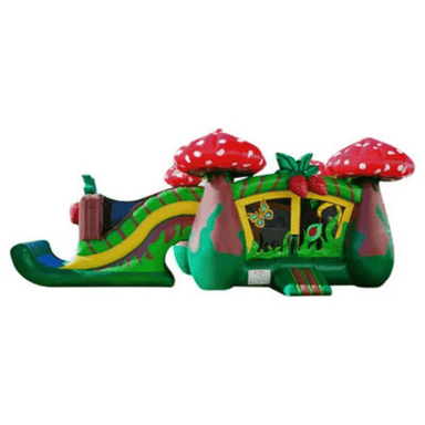33ft Strawberry Combo – Sweet and Colorful Inflatable Unit for Rentals Front View